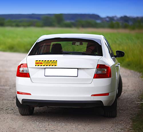 Flexible Magnets ' Caution: Student Driver/Screaming Parent' Magnet - Bumper Stickers For A New Driver - Car Sign (12" X 3") #TOP5