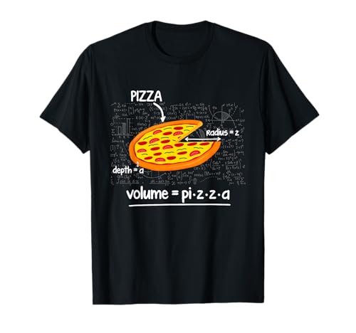 Divertido Pizza Amantes de las matemáticas Comida rápida Volumen Fórmula Día de la pizza Camiseta