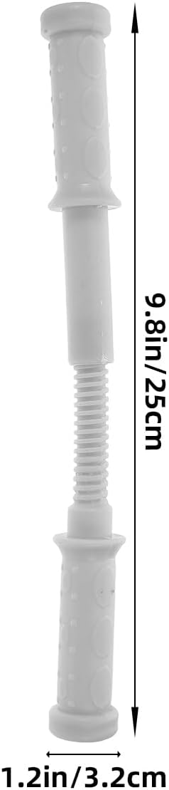 Cabilock Rocking Horse Replacement Handle, 9.84 Inch Plastic Threaded Grip for Kids Riding Toy Horse Repair, Light Gray