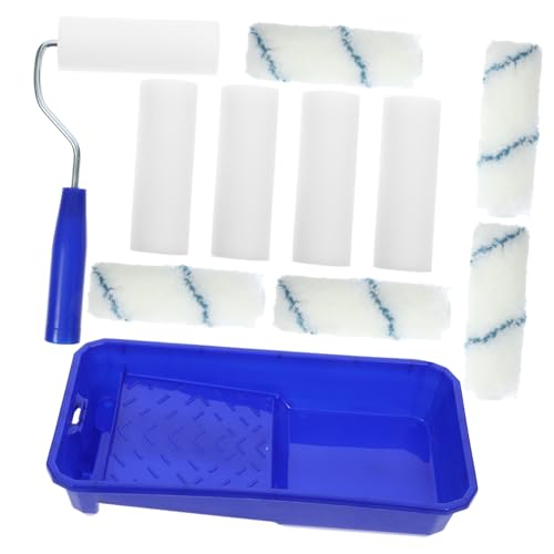 LOORGVEL 塗装用ローラー 密海綿 棉線刷頭 壁 住宅用ペイントローラー 手に馴染むエルゴ ックグリップで安定塗装 小り効くコンパクト設計