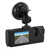 Sxhlseller 1080P 3-Kanal-Dash-Kamera, 24-Stunden-Parküberwachung, Loop-, 2,0-Zoll-Bildschirm 170° Weitwinkel Vorne Hinten Im Auto-Kamera-Recorder mit 32 GB Speicherkarte