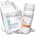 EPODEX Resina epossidica ECO+, Resina epossidica trasparente kit per colate fino a 5cm, per river table, lampade, progetti ad alto spessore e altro, CLEAR - Transparent - 3kg