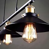 Lfoute Lampa Wisząca Vintage Industrialna żyrandol Bilardowy E27 Czarna Metalowa Lampa Wisząca Koło Retro Pasowe Lampa Sufitowa Do Jadalni Loft Salon Kuchnia Kawiarnia Przedpokój