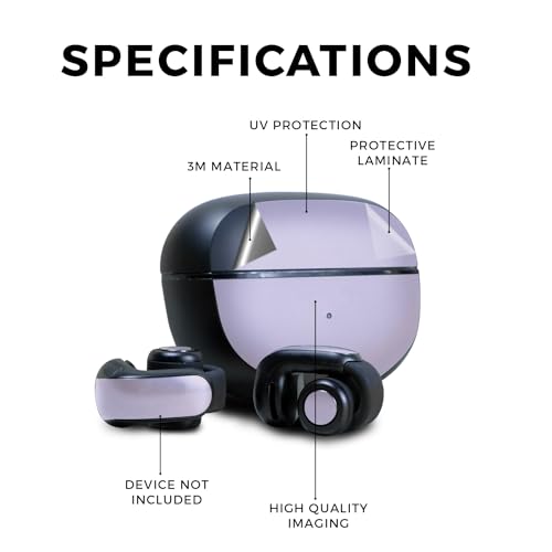 Image of Skin Compatible with Bose Ultra Open Earbuds - Solid Lilac - Premium 3M Vinyl Protective Wrap Decal Cover - Easy to Apply | Crafted in The USA by MightySkins