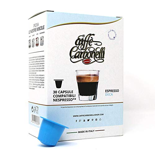 120 Cápsulas de Café Compatibles Nespresso - Caffè Carbonelli descafeinado - espresso napolitano
