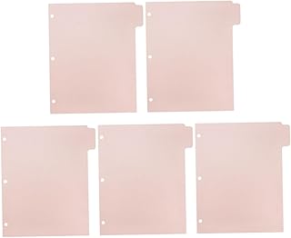 Tofficu 5 Folhas Tag Blocos De Notas Bloco De Notas Clipes De Fichário Livro De Notas Abas De Fichário Destacáveis Divisores De Fichário 3 Argolas Marcadores De Página Etiqueta Caderno
