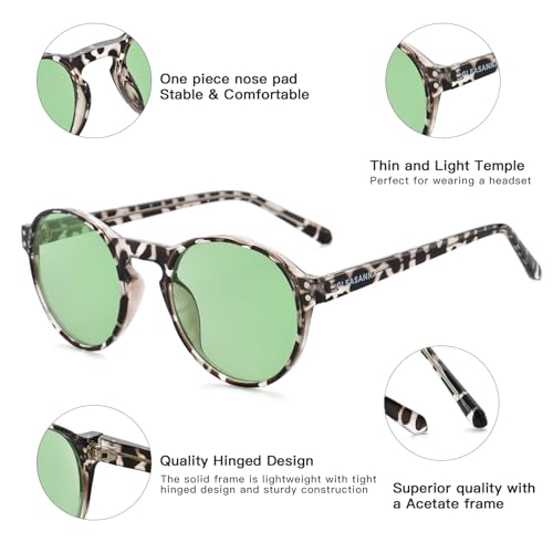 Image of Sleep Glasses for 99.9% Blue Light Glasses Dual AR Coatings Green Lens for Computer Gaming Reduce Eyestrain