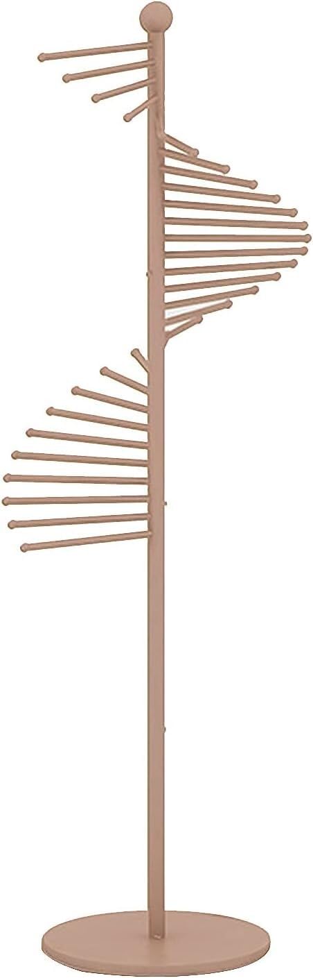 Appendiabiti A Spirale Autoportante In Metallo - Supporto Per 30 Cravatte, Sciarpe E Accessori (Oro) - Foto 4