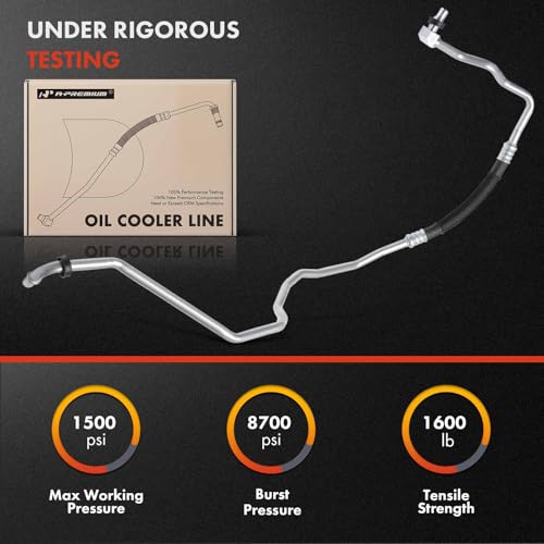 A-Premium Outlet Transmission Oil Cooler Line Hose Assembly Compatible with Chevrolet Silverado 2500 3500 HD & GMC Sierra 2500 3500 HD, 2017 2018 2019 2020, 6.6L by A-Premium - Image 3