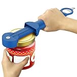 Multifunctional Retractable Bottle Opener - Adjustable Multifunctional Can Opener Jar Lid Gripper - 2024 New Jar Opener Bottle Opener for Weak Hands, Senior Arthritis (Blue)