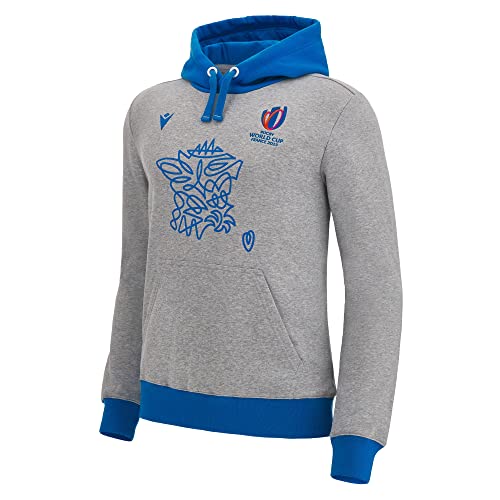 Image of Macron Official France Rugby World Cup 2023 Adult Hoodie, grey, S