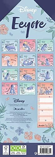 Eeyore Official 2023 Slim Calendar and Winnie The Pooh Pocket Diary Gift Set Bundle with Free Organising Stickers