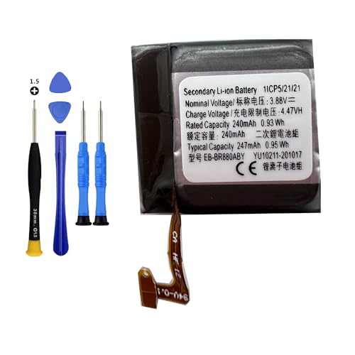 Vvuilsty EB BR880ABY   Batería de repuesto para Samsung Galaxy Watch 4 SM R860 SM R865 (40 mm)/Galaxy Watch 4 Classic SM R880 SM R885 (42 mm) Smartwatch con kit de herramientas de reparación
