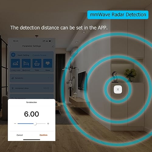 Kopinma Tuya Zigbee Motion Sensor mmWave Human Presence Sensor with Luminance MicroWave Radar Detection PIR Motion Sensor Celling Mount - Image 2
