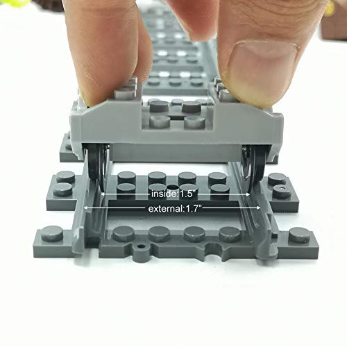 City Train Track Set Straight Tracks Road Building Toy Compatible With Major Brands (18Pcs Straight ) #TOP4