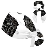 Bonnet médical avec boutons pour femme, motif géométrique, Multicolore 9, taille unique