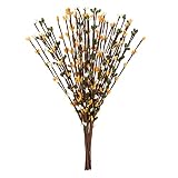 FLOERVE Pack of 6 Artificial Paster Pip Berry Sprays, Easter Floral Picks Stems for Spring Christmas Easter Crafts Floral Arrangement Wreath Decoration(White, Peach, Olive Green)