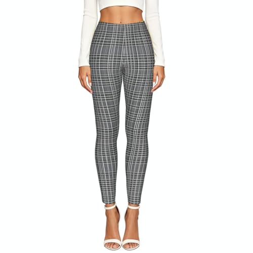 Leggings de compresión suaves para mujer con estampado de líneas grises 2