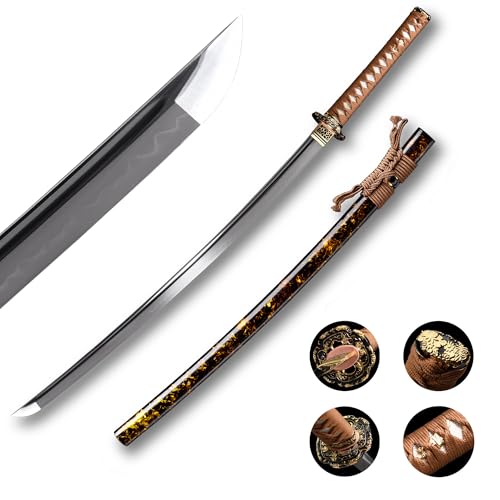 41" Clay Tempered Spring Steel Katana – Full Tang