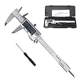 Simhevn electronic digital calipers, inch and millimeter conversion,LCD screen displays 0-6"caliper measuring tool, automatic shutdown, suitable for DIY/jewelry measurement (NEW 150mm Stainless steel)