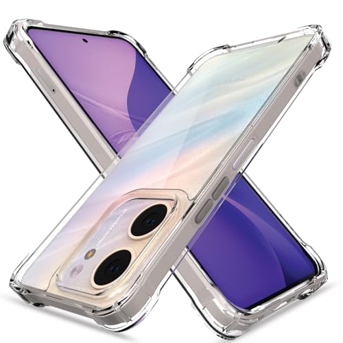 Image of Pikkme Back Cover for Oppo A5x PC + TPU Clear Transparent Raised Edges Shockproof Protective Phone Bumper Case(Transparent)