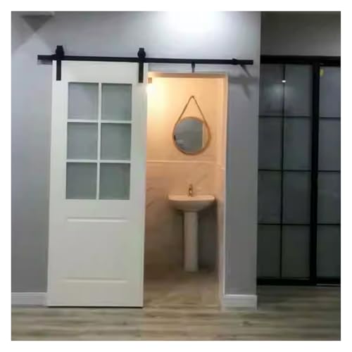 Kit Ferramenta For Porta Scorrevole Da Fienile,Scorrimento Fluido E Silenzioso Binario Combinato,For Garage,Guardaroba E Casa (porta Non Inclusa)(63 Track (Single Door))