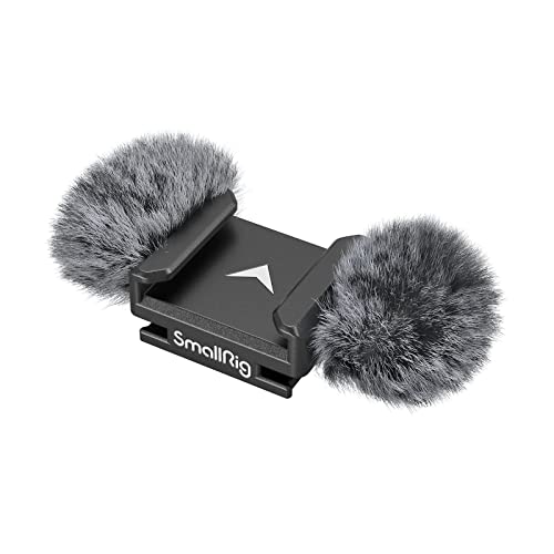 SMALLRIG Noise-Reduction Windsheild aus Nylon und Faser, mit Cold Shoe Adapter und Gummikissen für Nikon Z 30/ ZR für Sony FX30/ FX3-3859