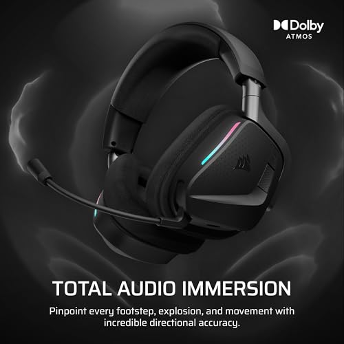 Corsair Void v2 MAX Wireless Gaming Headset for PC, PS5, PS4, Switch, Mobile - Simultaneous 2.4GHz+Bluetooth, Dolby Atmos, Sonarworks SoundID, 70Hr Battery, Fast Charging, Clear Microphone - Carbon - Image 4