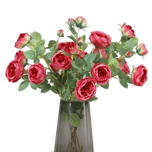 Flor seca simulada europea para decoración de mesa interior miniatura 2