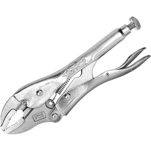 Irwin 7WRC Curved Jaw Locking Plier with Wire Cutter, 175mm Length, Silver