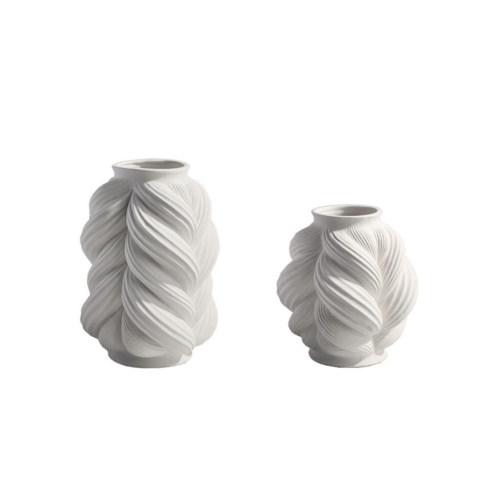 Prosty i nowoczesny kreatywny twist w kształcie wazon dekoracji domu salon salowy miękki suchy aranżacja kwiat Umeblowanie (Size : 25.5cm)