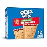 Pop-Tarts Breakfast Toaster Pastries, Unfrosted Strawberry Flavored, 22 oz (12 Count)