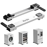 KVRG Appliance Rollers Heavy Duty,Newest Extendable Appliance Sliders,Liftable Washing Machine Base,Easily Move Washer and Dryer Machines,Refrigerators,Furniture-White