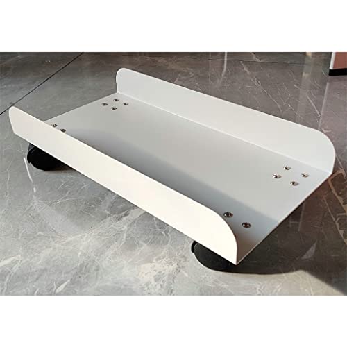 Soporte para laptop, soporte para computadora de escritorio, carrito con 4 ruedas silenciosas para torre CPU (blanco) miniatura 3