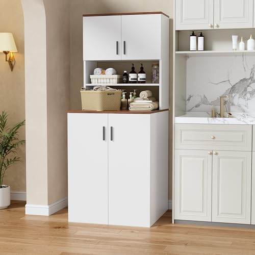 Mueble para Lavadora en Alto con 2 Puertas Armario Lavadora almac...