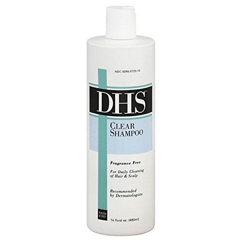 DHS Clear Shampoo Fragrance Free 16 oz (Pack of 4)