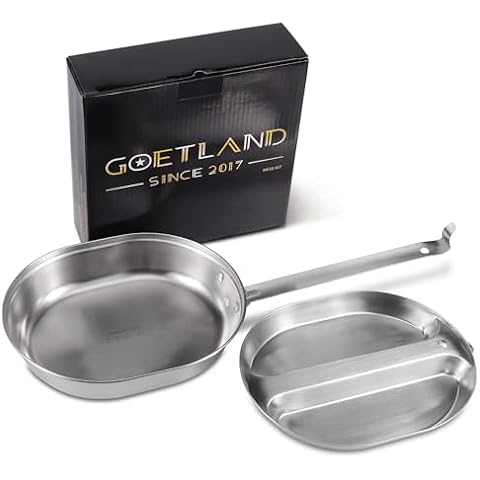 Goetland 304 Stainless Steel Mess Kit Set Cover