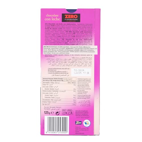 Miniatura 2 de Tirma Zero Chocolate Con Leche Sin Azúcares Añadidos Chocolate Sin Gluten Apto Para Diabéticos 125g
