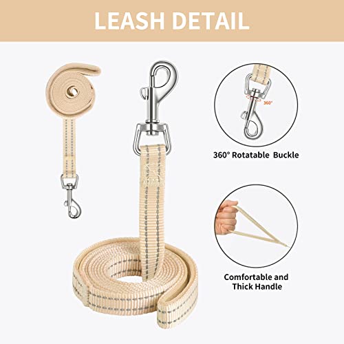 Amtor Dog Harness With Leash Set,No Pull Adjustable Reflective Puppy Harness With Padded Vest For Extra-Small/Small Medium Large Dogs And Cats(Beige,M) #TOP3