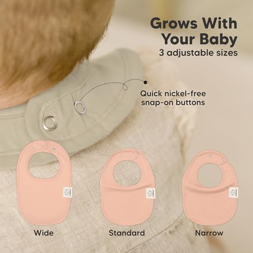 Image of 8-Pack Organic Baby Bibs for Boys, Girls - Soft Cotton Drooling and Teething Bibs for Baby Girl & Boy, Extra Absorbent, Easy to Clean & Put On for Toddler, Newborn, Infant 0-24 Months (Embrace)