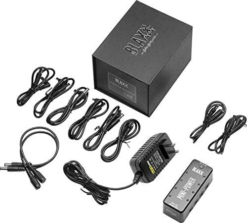 Guitare électrique Stagg noir avec alimentation BX-PWR Supply-1 à effet unique