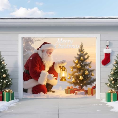 Père Noël Sapin Cadeaux Décoration Grand Format pour Façade Maison