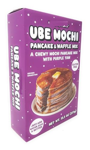 Ube Mochi Pancake & Waffle Mix, Limited Edition, Gluten Free, 13.3oz/ 377g (Pack of 1)