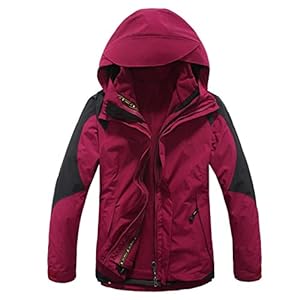 Womens 3 In 1 Jassen Fleece Ski Jas Softshell Winter Waterdichte Volledige Zip Met Afneembare Fleece Liner Dames Down…