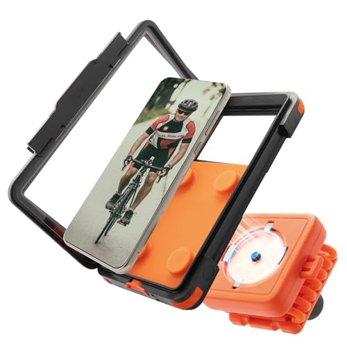 ROCKBROS Magnetic Bike Cell Phone Holder IPX4 Waterproof Motorcycle Phone Mount on Handlebar Fit for 4.7"-6.9" Phones FlipCase 360° Full-Body Protection 3S Quick Auto Lock Rotateable Anti-Shock by ROCKBROS - Used condition - Image 2