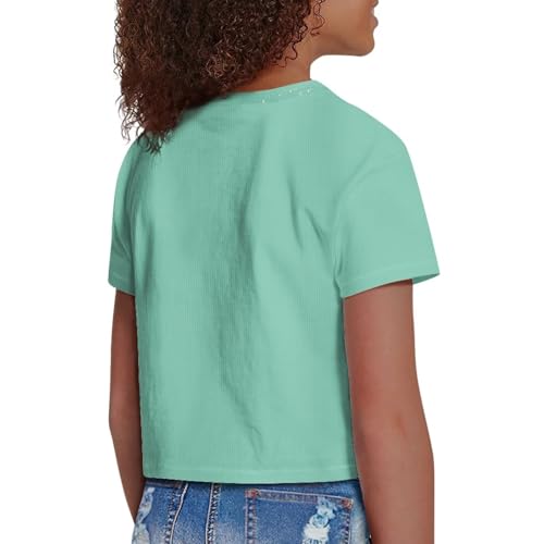 Image of Kids Crop Top Short Sleeve T-Shirts for Girls Size 5-14