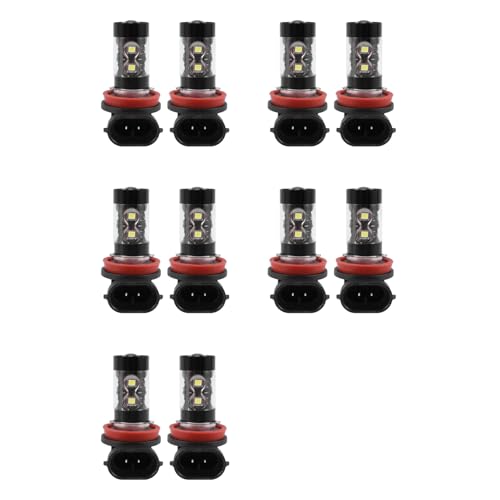 Ampoule LED H11 H8 blanche xénon 50W pour phares anti-brouillard de voiture en pack de 10