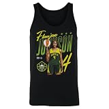 500 LEVEL Flau'jae Johnson Seattle Storm Player Pose Men's Tank Top (Black, X-Large)