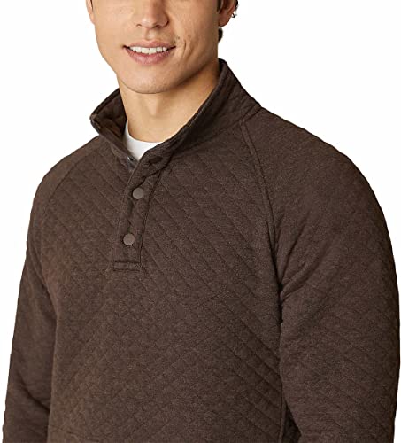 Eddie Bauer Mens Midweight Quarter Snap Mock Quilted Pullover (as1, Alpha, x_l, Regular, Regular, Brown)4