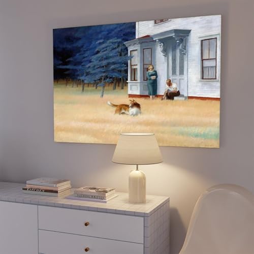 Impression sur toile Cape Cod Evening par Edward Hopper - Décoration murale encadrée 20x30 cm - 7